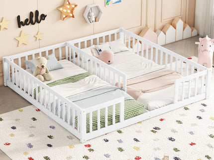 Double Floor Bed With Fence, Guardrails, Without Door