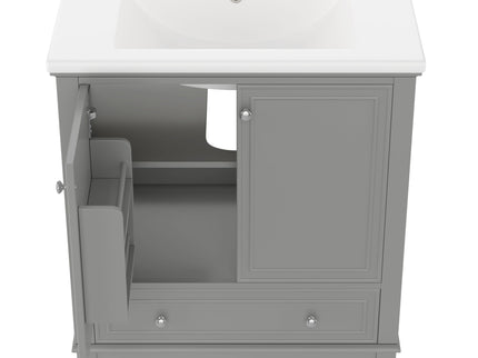 Modern Bathroom Vanity With Sink Combo, Doors And Drawer
