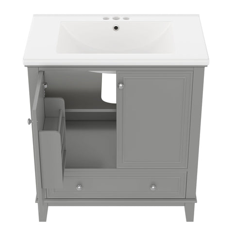 Modern Bathroom Vanity With Sink Combo, Doors And Drawer