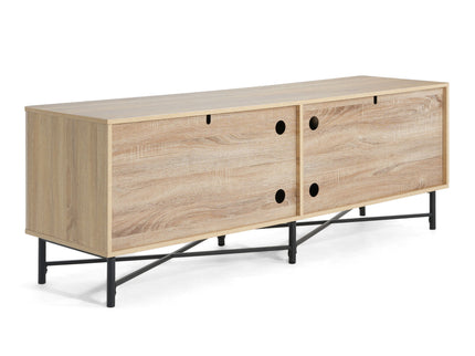 4 Door TV Cabinet, 2 Storage Spaces, Adjustable Shelves