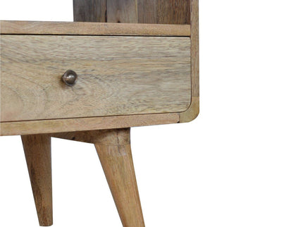 Solid Wood Curved Media Unit
