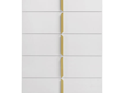 Lauryn - 5 Drawer Bedroom Chest - Gloss White