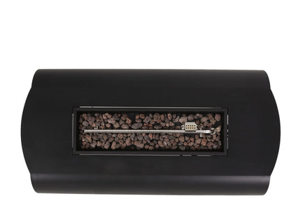 Vernon - Rectangle Fire Pit 50, 000 Btu - Dark Gray