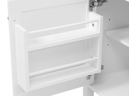Bathroom Vanity Cabinet Only, 3 Drawers & 2 Doors, Adjustable Shelf, Soft Close Hinges - White