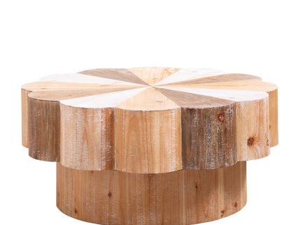 Flower Shaped Coffee Center Table For Living Room - Multicolor