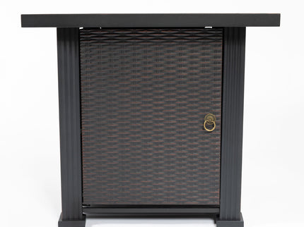 Square Fire Pit Table - Brown