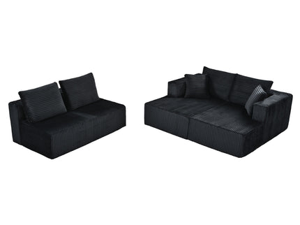 U-Shaped Modular Sectional Sofa With Double Chaise, Oversized Deep Seat For Living Room