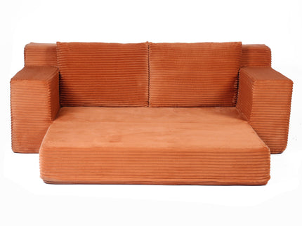 Comfortable Deep Seat Loveseat Sofa Bed, Reversible Cushion With Pillows