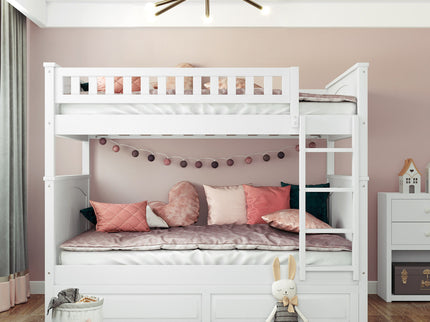 Bunk Bed With Twin Size Trundle, Guardrails