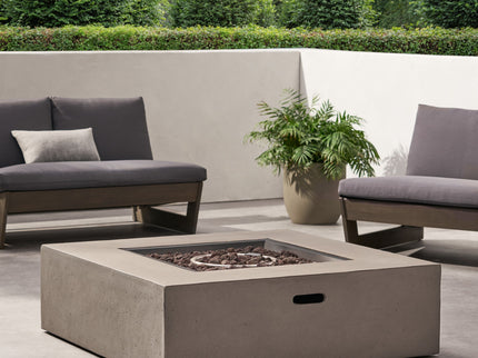 Modern 50, 000 Btu Square Fire Table With Propane Tank