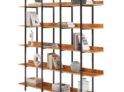 Vintage Industrial 5 Tier Open Bookcase