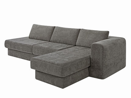 L-Shaped Modular Sofa With Double Layer Cushion