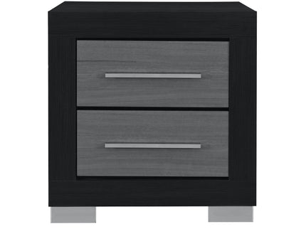 Elsa - 2 Toned Nightstand With Bar Handle And Spacious Drawers