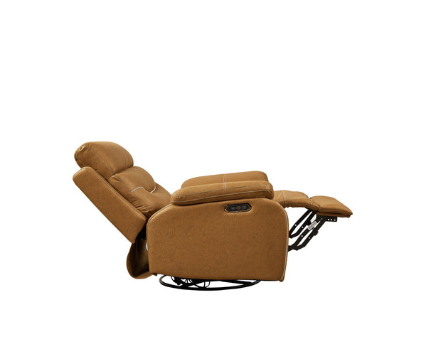 Liyasi - Dual Okin Motor Rocking And 240° Swivel Single Sofa Seat Recliner Chair Infinite Position, Head Rest With Power Function