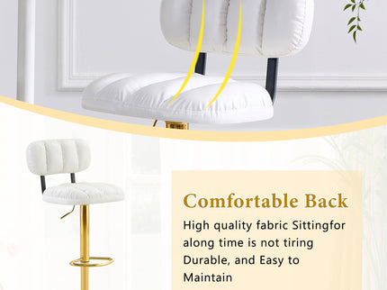 Adjustable Height Bar Stools & Footrest For Kitchen Island (Set of 2)