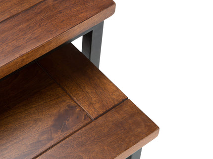 Skyler - 2 Piece Nesting Side Table - Dark Cognac Brown