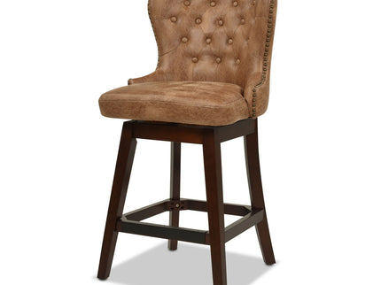 Holmes - Tufted High Back 360 Swivel Counter Height Barstool