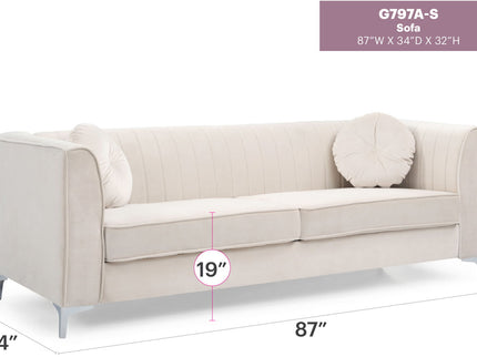 Delray - Micro Suede Sofa