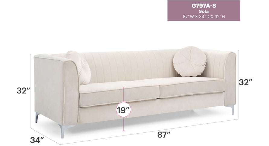Delray - Micro Suede Sofa