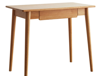 Computer Study, Work Desk Dressing Table Slim With Drawer - Oak Natural