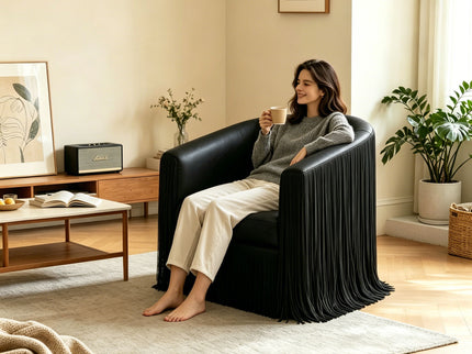 Isle - Swivel Chair With Fringe Accent