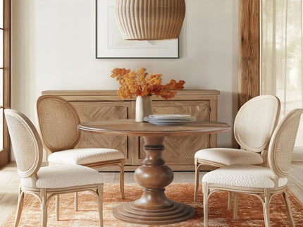 Round Pedestal Dining Table - Walnut