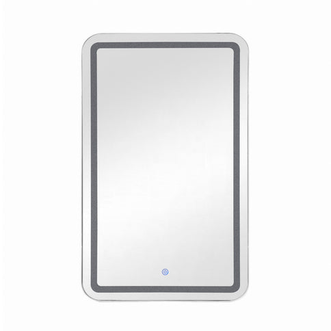 Rectangle Medicine Cabinet Mirror Bathroom Mirror With Storage Wall Mounted Medicine Mirror Cabinet With LED - Sliver