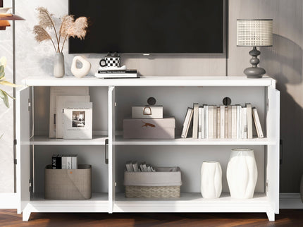 TV Stand, Media Console Cabinet With 2 Spacious Storage Space