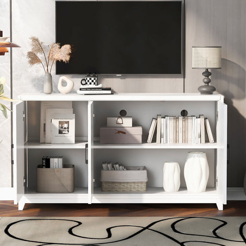 TV Stand, Media Console Cabinet With 2 Spacious Storage Space