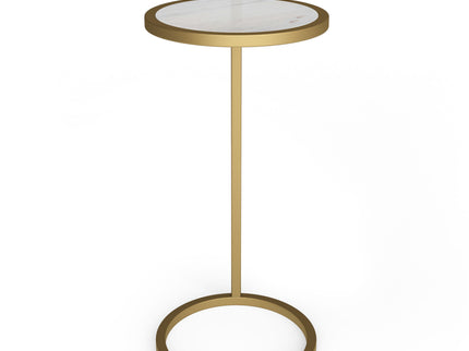 Brook - C Side Table - White / Gold