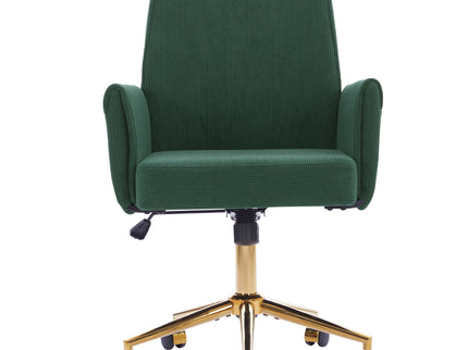 Ergonomic Mid-Back Office Chair With Gold Base