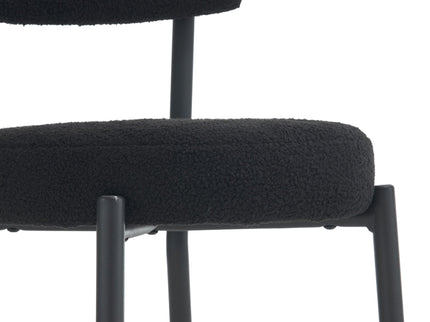 Modern Teddy Fabric Upholstered Bar Stools - Legs