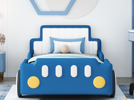 Race Car Shaped Platform Bed With Wheels