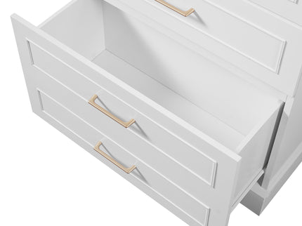 Freestanding Bathroom Cabinet With 3 Drawers, Adjustable Shelf, Soft Close Doors