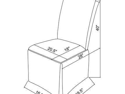 Isela - Upholstered Skirted Side Chair (Set of 2) - White