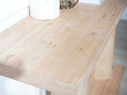 Double Cylinder Base Console Table For Living Room - Multi