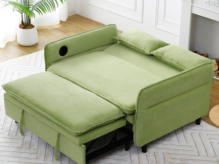 Modern Fabric Multi-Functional Sofa Bed With Adjustable Armrests And Backrests