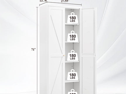 Adjustable 2 Door Storage Cabinet With Adjustable Shelves