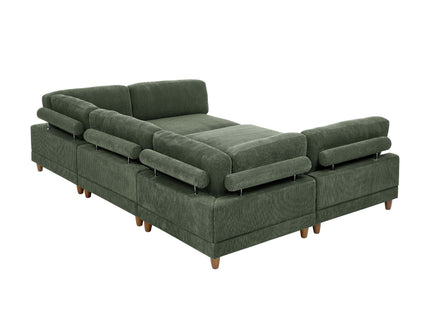 Modern Modular Sectional With Adjustable Back Support