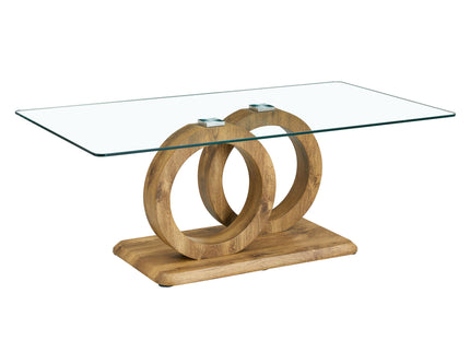 Contemporary Style Glass Top Coffee Table