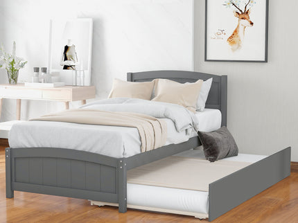 Platform Bed & Headboard, Footboard And Wood Slat Support