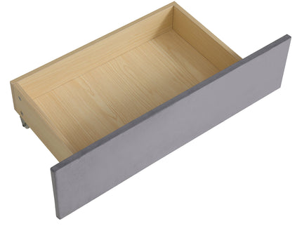 L Shaped Upholstered Platform Bed With Storage And Drawers
