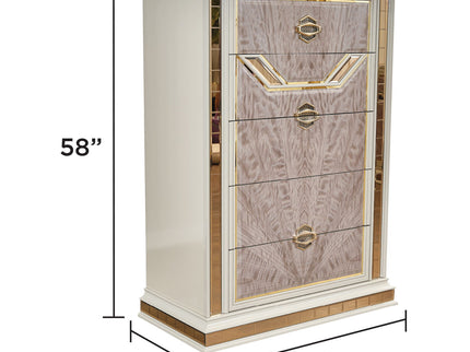 Omari - 5 Drawer Chest - Beige