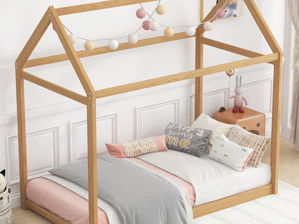 Wooden House Shaped Bed