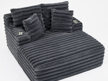 Oversized Chaise Lounge Chair Indoor With Pillows For Living Room