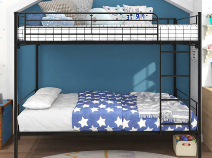 Space Saving Bunk Bed With Metal Frame And Ladder