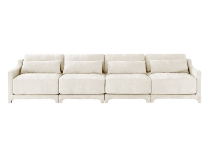 Elegant Sofa With Ergonomic Design And Lumbar Pillows