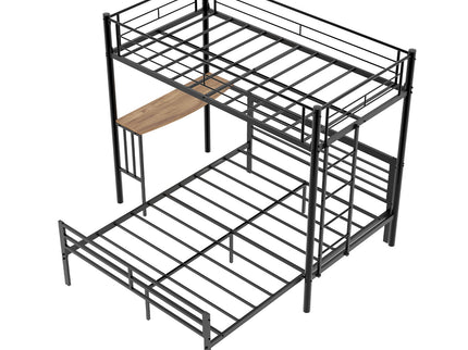 Bunk Bed With Built In Desk & Guardrail Frame