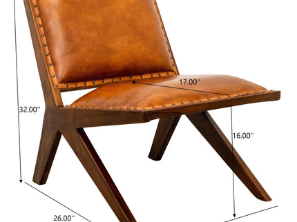 Colin - Lounge Chair - Brown / Tan