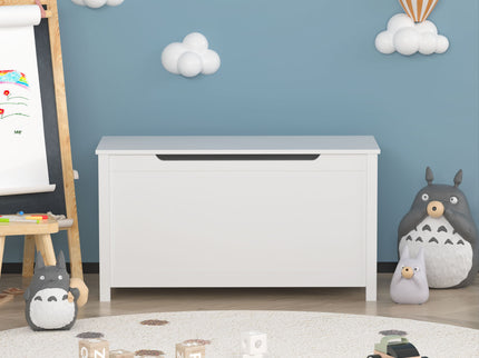 Toy Box Storage With Safety Hinged Lid